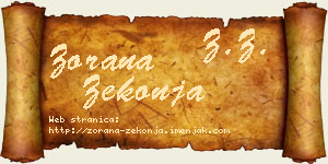 Zorana Zekonja vizit kartica